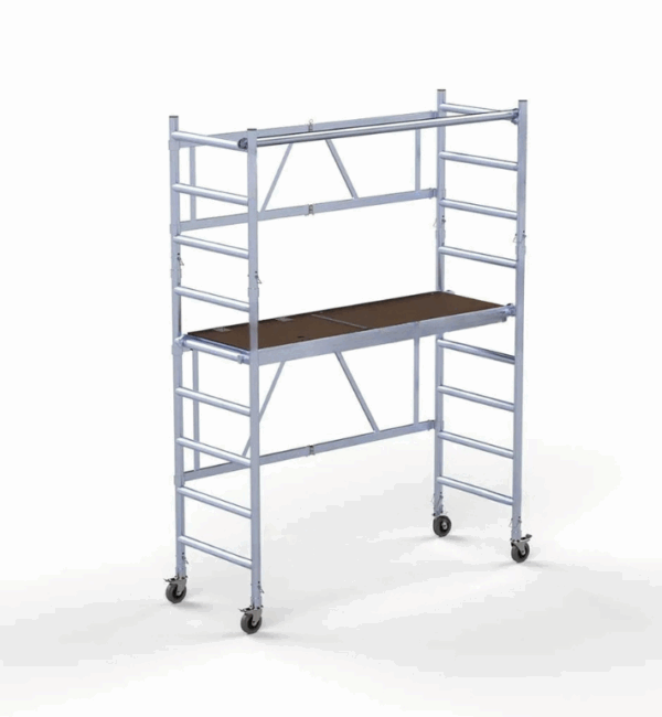 Échafaudage pliable professionnel, Hauteur de travail : 3m80